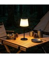 Lampe de table LED RGBW rechargeable solaire - Blanc, télécommande