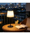 Lampe de table LED RGBW rechargeable solaire - Blanc, télécommande