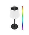 Lampe de table LED RGBW rechargeable solaire - Blanc, télécommande