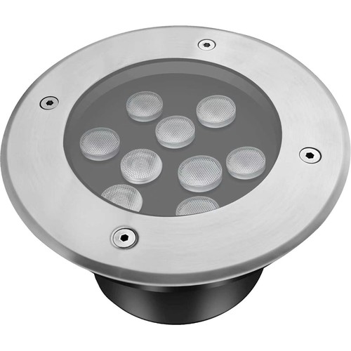 Spot encastrable sol LEDlife - 9W, rond, acier inoxydable, 24V AC/DC