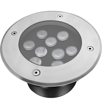 Spot encastrable sol LEDlife - 9W, rond, acier inoxydable, 24V AC/DC