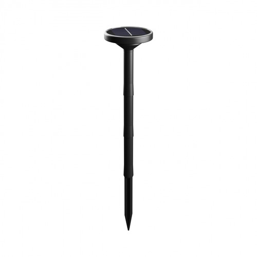 Lampe solaire de jardin 1W avec piquet CCT - 3 couleurs, hauteur réglable, IP65, noir
