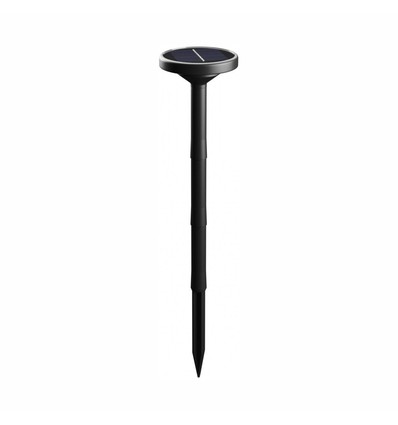 Lampe solaire de jardin 1W avec piquet CCT - 3 couleurs, hauteur réglable, IP65, noir