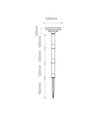 Lampe solaire de jardin 1W avec piquet CCT - 3 couleurs, hauteur réglable, IP65, noir