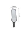 Luminaire urbain LED Streetos 2 150W - IP65, 145/75°, IK09, blanc neutre