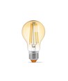 Ampoule LED filament E27 10W - A60, blanc très chaud, verre ambré