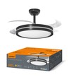 Plafonnier avec ventilateur caché - RA90, CCT, 60W, noir