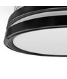 Plafonnier avec ventilateur caché - RA90, CCT, 60W, noir