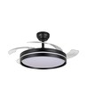 Plafonnier avec ventilateur caché - RA90, CCT, 60W, noir