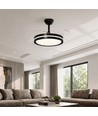 Plafonnier avec ventilateur caché - RA90, CCT, 60W, noir