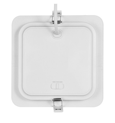 Plafonnier LED carré 18W Dure 3 - CCT, IP54, 17x17 cm, blanc, 110°