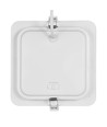 Plafonnier LED carré 18W Dure 3 - CCT, IP54, 17x17 cm, blanc, 110°