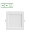 Plafonnier LED carré 18W Dure 3 - CCT, IP54, 17x17 cm, blanc, 110°