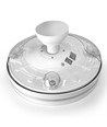 Plafonnier avec ventilateur caché - RA90, CCT, 60W, blanc