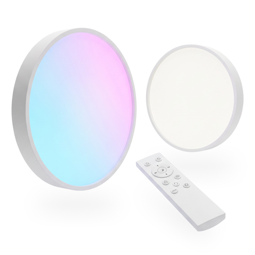 Plafonnier RGBIC+CCT - Ø48cm, 33W, télécommande incluse