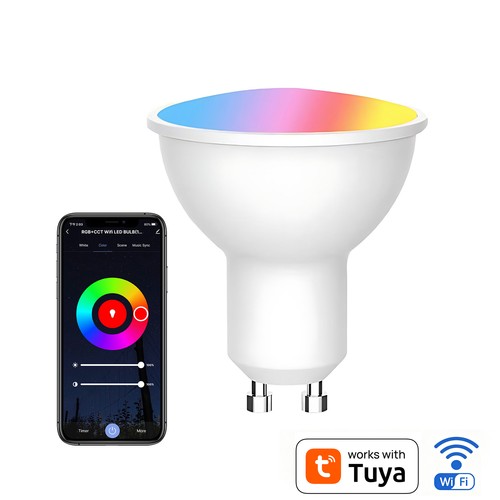 Ampoule LED V-Tac 5W Smart Home - Tuya/Smart Life, compatible Google Home, Alexa et smartphones, Spot GU10