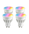 4x GU10 5W Smart Home LED - Bluetooth, 6,6 cm, compatible Google Home, Alexa et smartphones