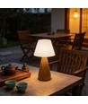 Lampe de table LED rechargeable - Bois, tactile dimmable, 3en1, IP20