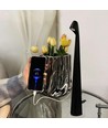 Lampe de table LED rechargeable - Noir, intérieur/extérieur, dimmable 3 niveaux, IP44, 40 cm