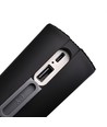 Lampe de table LED rechargeable - Noir, intérieur/extérieur, dimmable 3 niveaux, IP44, 40 cm