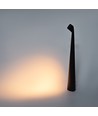 Lampe de table LED rechargeable - Noir, intérieur/extérieur, dimmable 3 niveaux, IP44, 40 cm