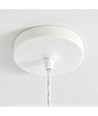 Suspension E27 céramique - Blanc, câble 2m, Ø27x23cm, IP20, sans source lumineuse