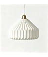 Suspension E27 céramique - Blanc, câble 2m, Ø27x23cm, IP20, sans source lumineuse