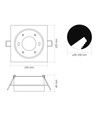 Spot encastrable GX53 - sans source lumineuse