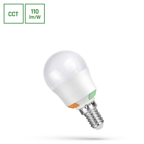 Ampoule LED E14 G45 2W/4W/6W CCT - 3 étapes de couleur, puce Spectrum LED