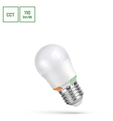 Ampoule LED E27 G45 2W/4W/6W - CCT, 3 étapes de couleur réglable