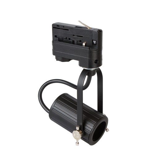 Spot sur rail E27 pour rails triphasés - Noir