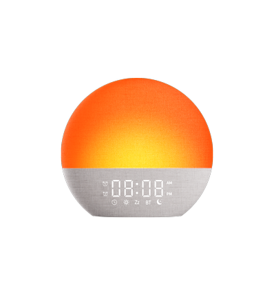 Réveil Wake-up Light, effet lever de soleil - Enceinte Bluetooth 5.3, sons de sommeil, dimmable