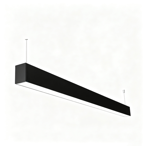 Réglette LED 120cm 38/32/24W - CCT, Noir, plafonnier de bureau, avec kit de suspension
