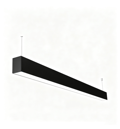 Réglette LED 120cm 38/32/24W - CCT, Noir, plafonnier de bureau, avec kit de suspension