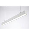 Réglette LED 120cm 38/32/24W - CCT, Blanc, plafonnier bureau, avec kit de suspension