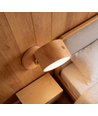 Applique murale rechargeable 4W - IP20, Ronde, Aspect bois, rotative à 360°, source incluse