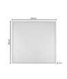 60x60 bagbelyst LED panel 36W - Hauteur:28mm, UGR19, Inkl. Philips driver, hvid kant