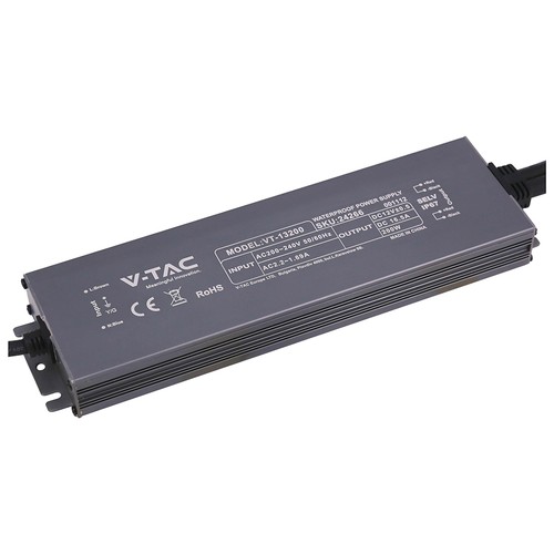 Alimentation LED 200W 12V DC - 16.6A, Étanche IP67