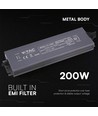 Alimentation LED 200W 12V DC - 16.6A, Étanche IP67