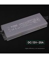 Alimentation LED 300W 12V DC - 25A, étanche IP67