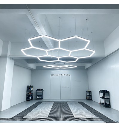 Kit complet LED Hexagone 240W RA95 7 sections - Avec raccordement