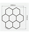 Kit complet LED Hexagone 240W RA95 7 sections - Avec raccordement