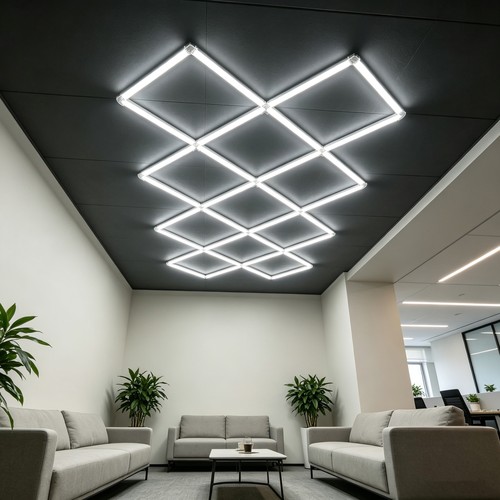 Kit complet LED Hexagone 320W RA92 14 sections - Connexion incluse