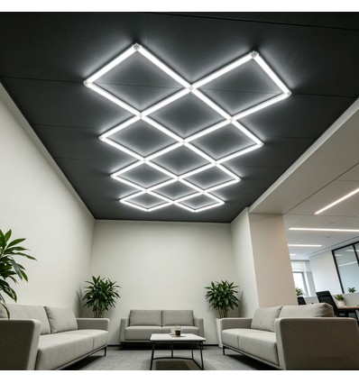 Kit complet LED Hexagone 320W RA92 14 sections - Connexion incluse
