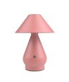 Lampe de table LED rechargeable - Rose, Ø16cm, H 21,5cm, tactile dimmable, 3-en-1, IP20