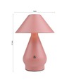 Lampe de table LED rechargeable - Rose, Ø16cm, H 21,5cm, tactile dimmable, 3-en-1, IP20