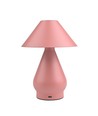 Lampe de table LED rechargeable - Rose, Ø16cm, H 21,5cm, tactile dimmable, 3-en-1, IP20