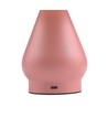 Lampe de table LED rechargeable - Rose, Ø16cm, H 21,5cm, tactile dimmable, 3-en-1, IP20