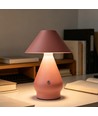Lampe de table LED rechargeable - Rose, Ø16cm, H 21,5cm, tactile dimmable, 3-en-1, IP20
