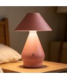 Lampe de table LED rechargeable - Rose, Ø16cm, H 21,5cm, tactile dimmable, 3-en-1, IP20